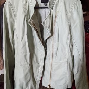 The limited mint green leather jacket